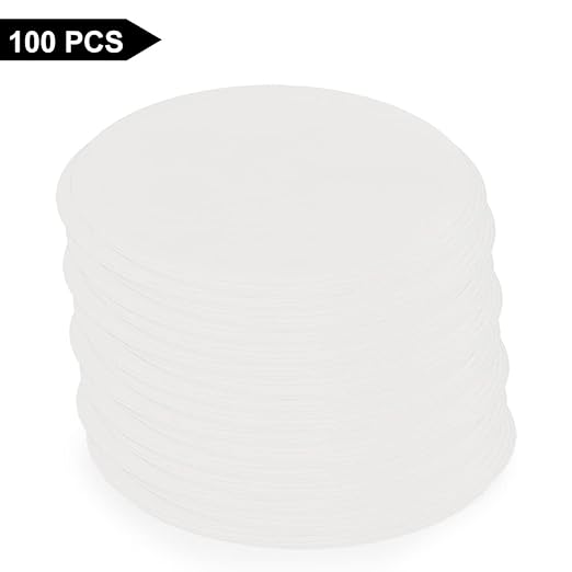 stonylab Quantitative Filter Paper, 100 Pack Slow Flow Rate Cellulose Filter Paper Circles with 10 Micron Particle Retention, 56 mm Diameter