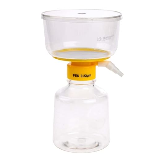 Celltreat 229707 Polyethersulfone Filter System, Sterile, 500mL Volume, 0.22µm Pore Size, 75mm Diameter (Case of 12)