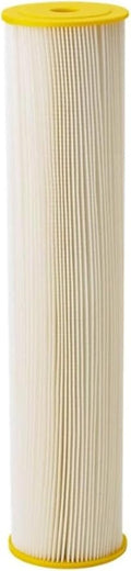 Pentair Pentek ECP50-20BB Big Blue Sediment Water Filter, 20-Inch, Whole House Heavy Duty Pleated Cellulose Polyester Replacement Cartridge, 20" x 4.5", Yellow End-Cap, 50 Micron