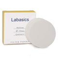 Labasics Qualitative Filter Paper Circles, 150 mm Diameter Cellulose Filter Paper with 15-20 Micron Particle Retention Medium Filtration Speed, Pack of 100