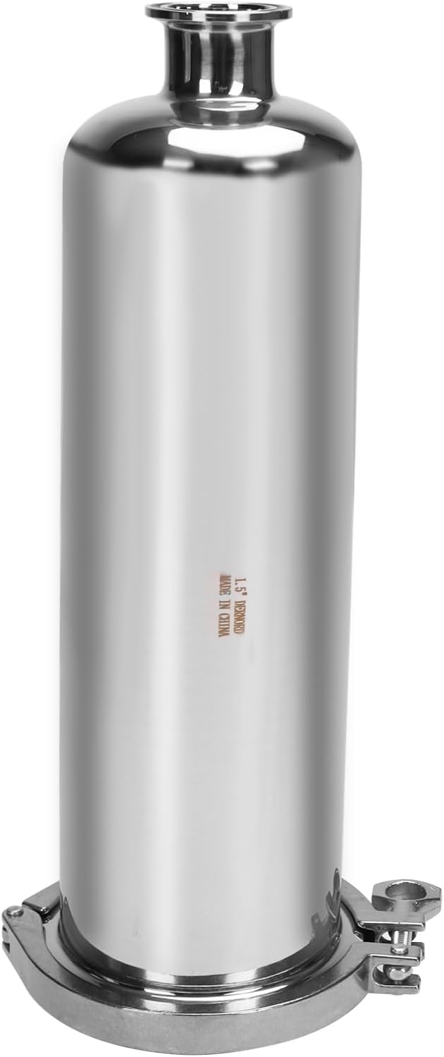 DERNORD 1.5 Inch Tri-Clamp Filter - SS304 Sanitary Fittings Inline Straight Strainer with 150 Mesh Stainless Steel Screen