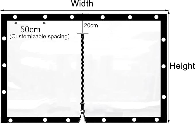 Curtain Patio Enclosure, Water Proof PVC Curtains for Gazebos with Zip, Transparent Outdoor Tarps for Patio Enclosure, Camping, Porch(1.2x1.8m)