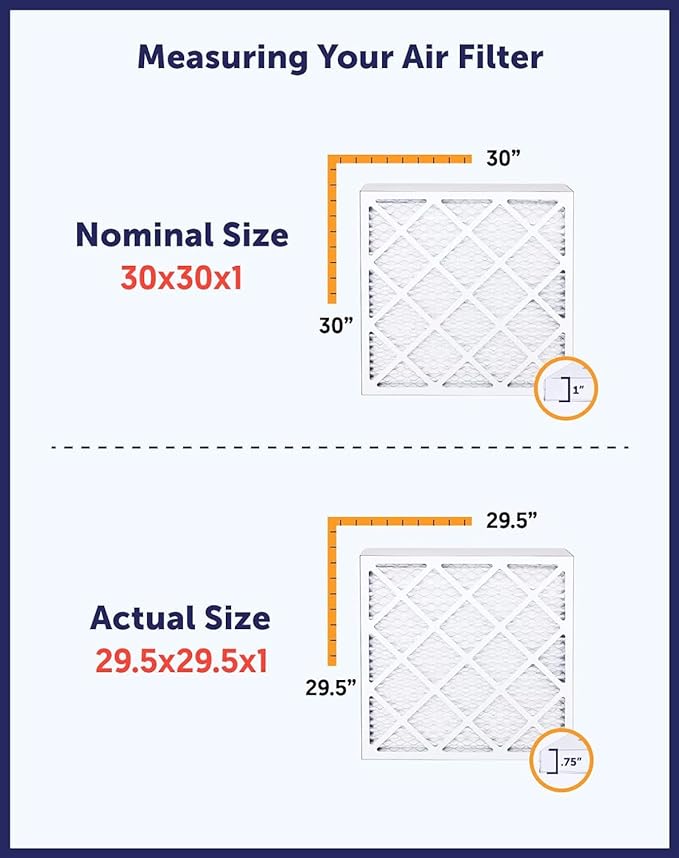 Filter King 39x33.5x1 Air Filter | 4-PACK | MERV 8 HVAC Pleated A/C Furnace Filters | MADE IN USA | Actual Size: 39 x 33.5 x .75"