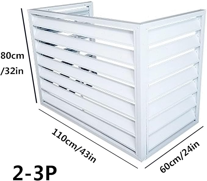 Freestanding Louvered Space Divider, outdoor garbage can enclosures, balcony air conditioning privacy cover, durable, noise reduction, suitable for gardens, balconies, walls, courtyards ( Color : THRE