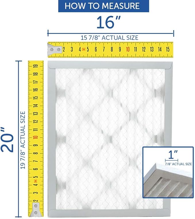 Filters Fast 30x36x2 Pleated Air Filter Merv 11, 2 inch AC Furnace Air Filters, Made in the USA, Actual Size 29.5x35.5x1.75, 6 Pack
