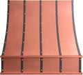 CT Copper Tailor Sloped Copper Vent Hood Island Mount,48'' W,27''H, 1150 CFM Exhaust Fan,Stainless Steel Vent,LED Light,Dishwasher-Safe Baffle Filters,VH8TR1