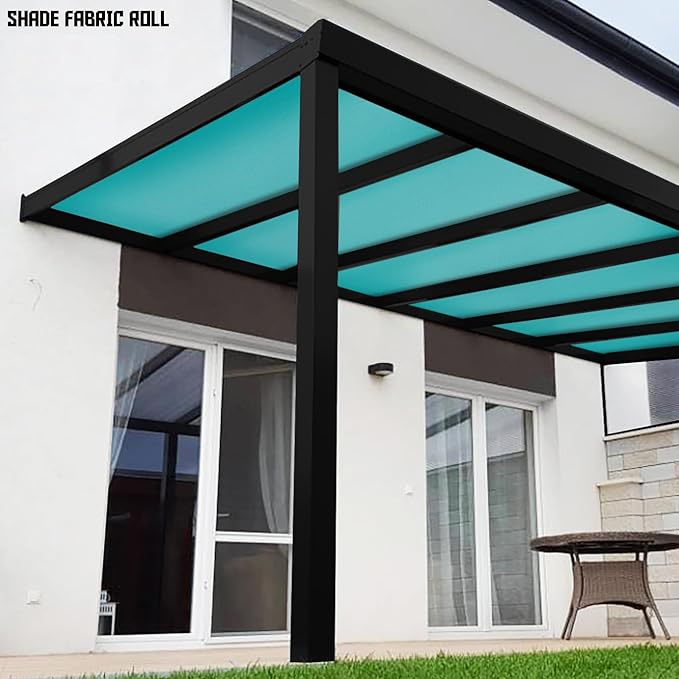 TANG Sun Shade Fabric Roll 8'x104' Shade Cloth for Garden Turquoise Green HDPE Mesh Shading Pergola Cover Replacement Canopy, 95% Blockage Sunshades for Outdoor Patio Backyard Plant