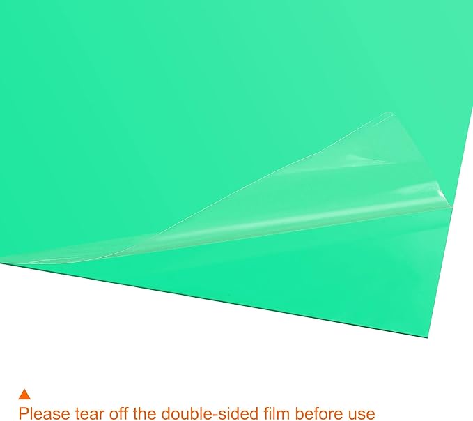 uxcell 4Pcs A4 Gel Light Lighting Filter Overlay Transparent Color Correction Plastic Vinyl PVC Sheets Photography Television Green,0.3mm