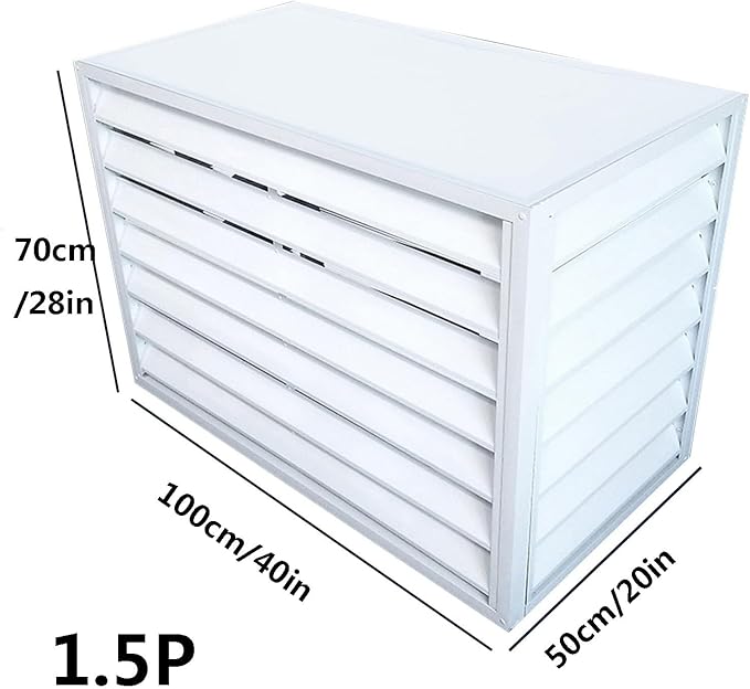 Multifunctional Aluminum Shutter Privacy Fence, Mini Split Cover for External Units, freestanding Enclosure to Cover Garbage Or Units, Noise Reduction, Suitable for Garden, Balcony, Outdoor ( Color :