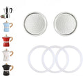 2 Pcs Filter with 3 Pcs Silicone Gasket Seals for 12 Cup 14 Cup Stovetop Espresso Coffee Maker Replacement Parts for DITOSH Aluminium Moka Pot