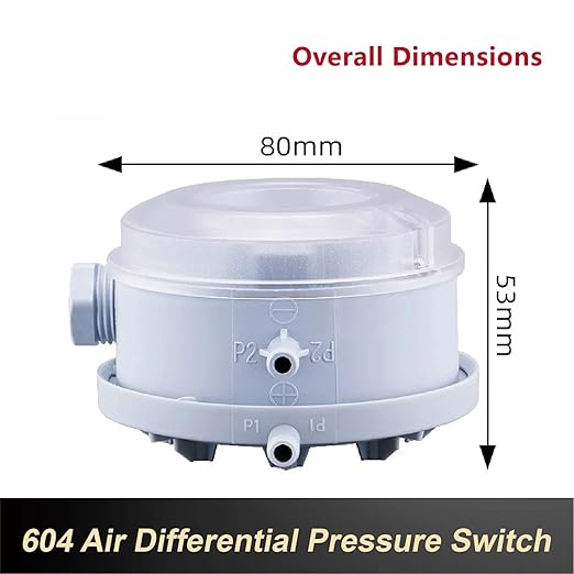 1pcs 604 Micro Differential Pressure Switch - 20-1000Pa Adjustable Air & Gas Sensor for HVAC Systems, Ventilation, Filter, Duct Alarm Use(20-300pa)