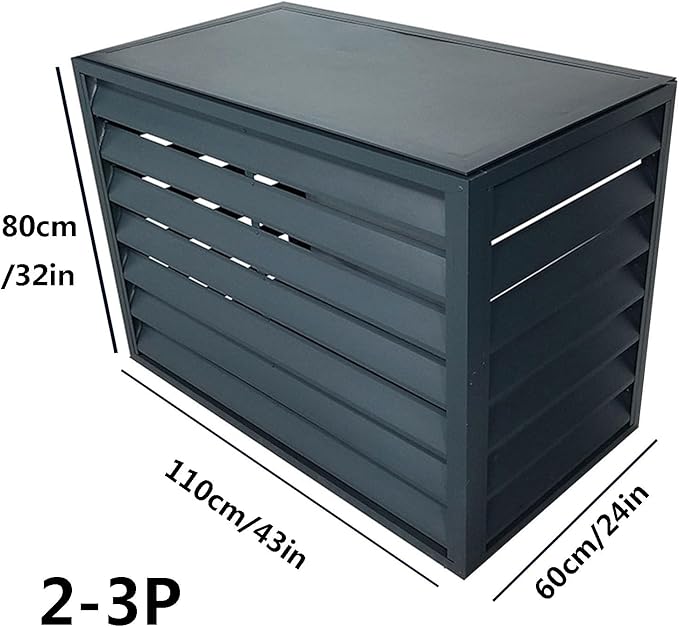 Multifunctional Aluminum Shutter Privacy Fence, Mini Split Cover for External Units, freestanding Enclosure to Cover Garbage Or Units, Noise Reduction, Suitable for Garden, Balcony, Outdoor ( Color :