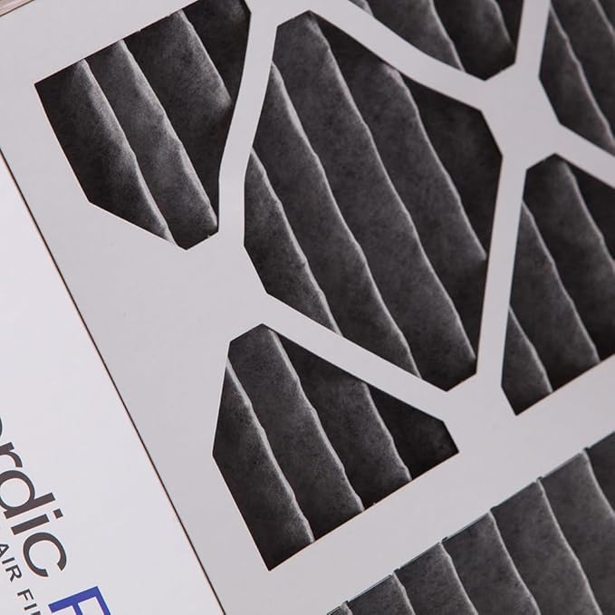 Nordic Pure 20x25x5 (Actual Size: 19 3/4 x 24 3/4 x 4 3/8) Lennox X6673 X6675 Replacement Ã‚ MERV 12 Pleated + Carbon 2 Pack