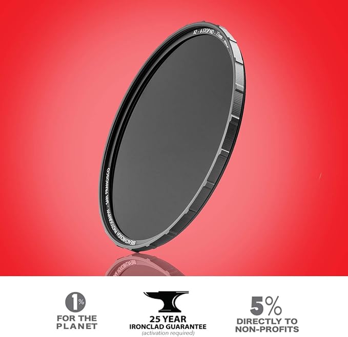 Breakthrough Photography 49mm X2 10-Stop Fixed ND Filter for Camera Lenses, Neutral Density Professional Photography Filter, MRC8, H-K9L Glass, Nanotec, Ultra-Slim, Weather-Sealed