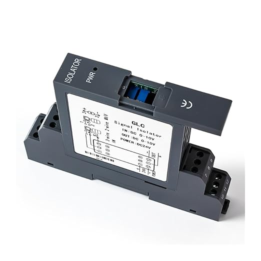 Analog Signal Isolator 4-20mA Signal Isolator Din Rail Mount 0.5% FS Precision for Industrial Automation PLC Control System(1 in 2 Out,Output 0-5V_Input 1-5V_DC24V)