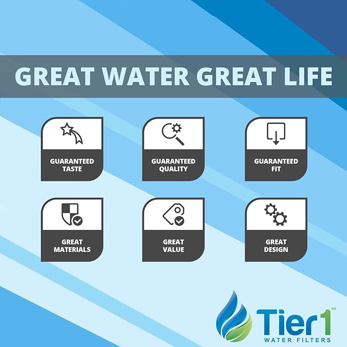 Tier1 5 Micron 10 Inch x 2.5 Inch | Whole House Carbon Block Water Filter Replacement Cartridge | Compatible with Pentek EP-10, 42-34373, 155531-43, CB-25-1005, MAXETW-975, Home Water Filter.