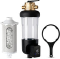 iSpring WSP50SL-ARJ-BP, NSF Certified, Whole House Spin Down Sediment Water Filter, 4 Modes Bypass, Includes Siliphos Helps Prevent Scale, Clear Housing, Jumbo Size, Touch-Screen Auto Flushing