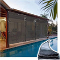 Curtain Patio Enclosure with Zippe, Heavy Duty PVC Transparent Tarpaulin Side Panels, Outdoor Clear Tarp Curtains for Porch, Pergola, Gazebo, Balcony, Patio(1.6x3m)