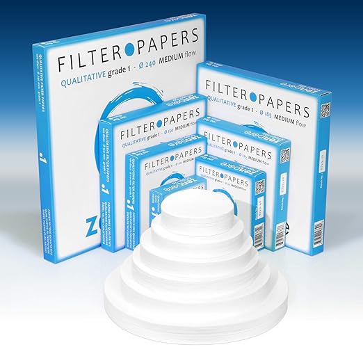Qualitative Filter Paper 11cm Lab Filter Paper for Chemistry, Standard Qualitative Grade 1-Medium Flow 110mm(100 Discs)