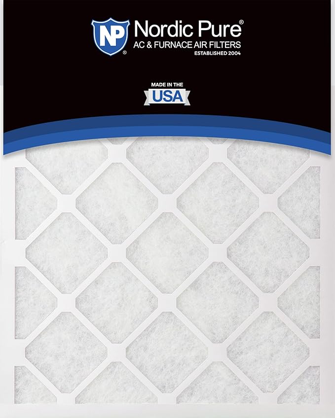 Nordic Pure 12x20x1 (Actual Size: 11 1/2 x 19 1/2 x 3/4) Poly Green MERV 6 AC Furnace Air Filters – Reduces Dust, Pollen, Pet Dander & Allergens – 3-Pack