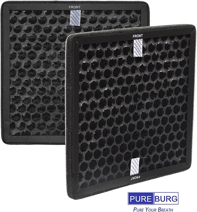 PUREBURG SDL-30P Replacement Filter Compatible with Shinco SDL 30 Pint Dehumidifier,2-Pack Activated Carbon Filter VOCs Odor Clean