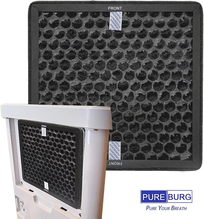 PUREBURG SDL-30P Replacement Filter Compatible with Shinco SDL 30 Pint Dehumidifier,2-Pack Activated Carbon Filter VOCs Odor Clean