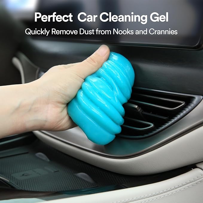 PULIDIKI Car Cleaning Gel for Car Detailing Putty Car Putty Auto Cleaning Kits Car Slime Cleaner Dust Cleaning Gel for Car Interior Cleaner Car Accessories Blue Purple (2Pack)