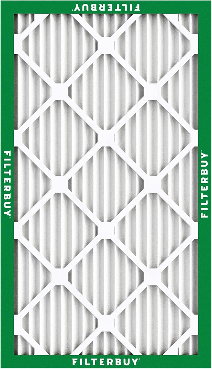 Filterbuy 8x20x1 Air Filter MERV 8 Essential Dust & Allergy Defense (6-Pack), Electrostatic Pleated HVAC AC Furnace Filters Replacement, Made in USA (Actual Size: 8.00 x 20.00 x 0.75)