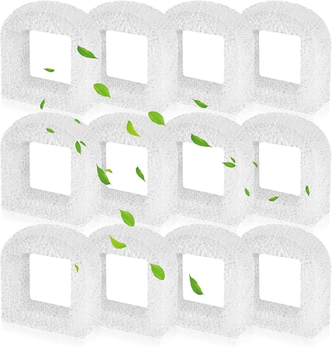 Cat Water Fountain Filters, 12 Pack Pet Fountain Replacement Foam Sponge Pre-Filters Fit for Multiple Ceramic and Stainless Steel Pet Fountains