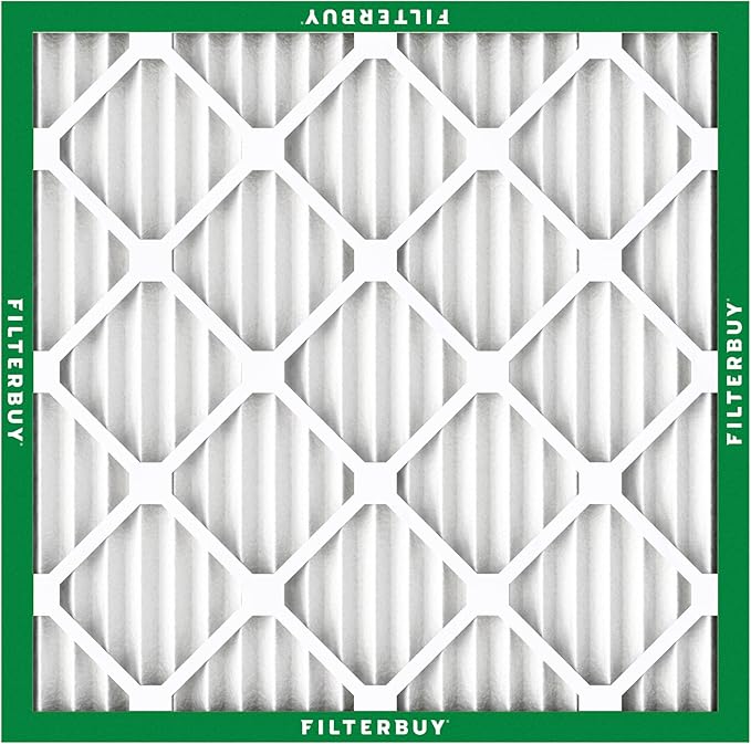 Filterbuy 14x14x1 Air Filter MERV 8 Essential Dust & Allergy Defense (6-Pack), Electrostatic Pleated HVAC AC Furnace Filters Replacement, Made in USA (Actual Size: 13.75 x 13.75 x 0.75)