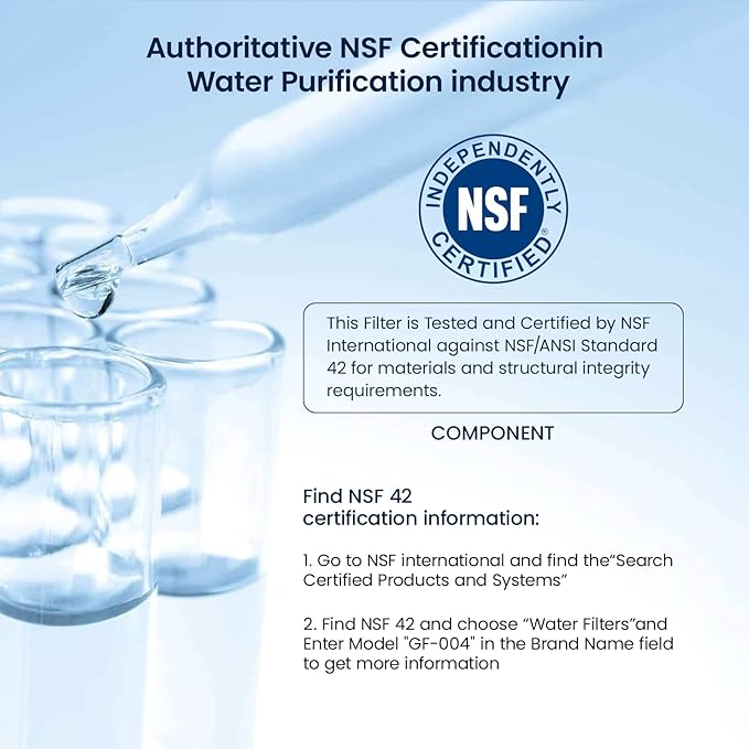 GLACIER FRESH EDR3RXD1 Refrigerator Water Filter, Compatible with 4396841, KAD3RXD1, WHR3RXD1, 4396841, 4396710, Filter 3, 46-9083,46-9030, 9030, 9083 Refrigerator Water Filter, 2 Pack