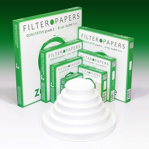 Filter Paper 7 cm Lab Qualitative Filter Paper for Chemistry, Standard Qualitative Grade 2-Slow Flow 70mm(100 Discs)