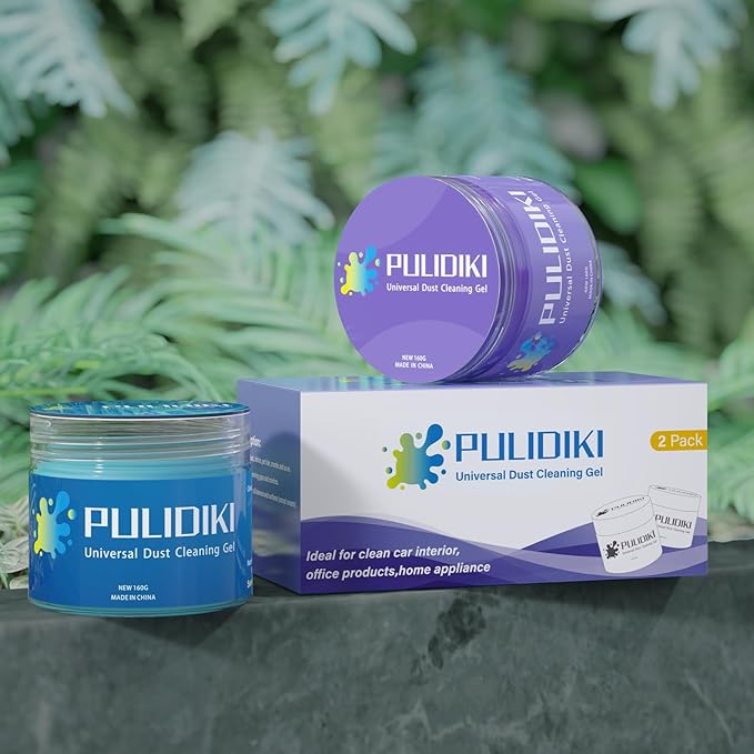 PULIDIKI Car Cleaning Gel for Car Detailing Putty Car Putty Auto Cleaning Kits Car Slime Cleaner Dust Cleaning Gel for Car Interior Cleaner Car Accessories Blue Purple (2Pack)