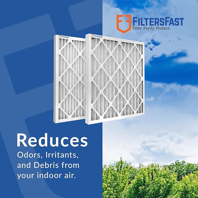 Filters Fast 20x21.5x1 Air Filter Merv 13, 1" AC Furnace Air Filters, Made in the USA, Actual Size: 20" x 21.50" x 0.75”, 6 Pack