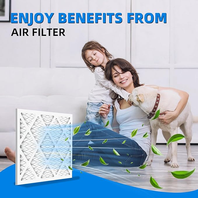 (6 Pack) 21x21x1 Air Filter, MPR 1900 & FPR 10, MERV 13 Pleated Air Filter (Actual Size: 20.75x20.75x0.75 inch)