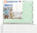 Filters Fast 14x36x1 Air Filter Merv 13, 1" AC Furnace Air Filters, Made in the USA, Actual Size: 13.75" x 35.75" x 0.75”, 6 Pack