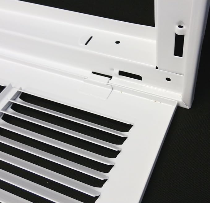 HVAC Premium 16 x 8 Duct Opening Steel Return Air Filter Grille, for 1-inch Filter, Removable Door, Flat Stamped HVAC Vent Cover Grille, Outer Dimensions 18.5 x 10.5