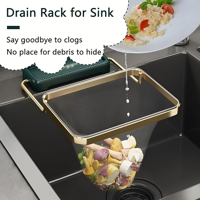 Kitchen Food Waste Filter Basket with 50Pcs Mesh Bag Collapsible Residue Filter Screen Holder Square Bracket Corner Hanging Drain Rack Sink Strainer White 2pcs