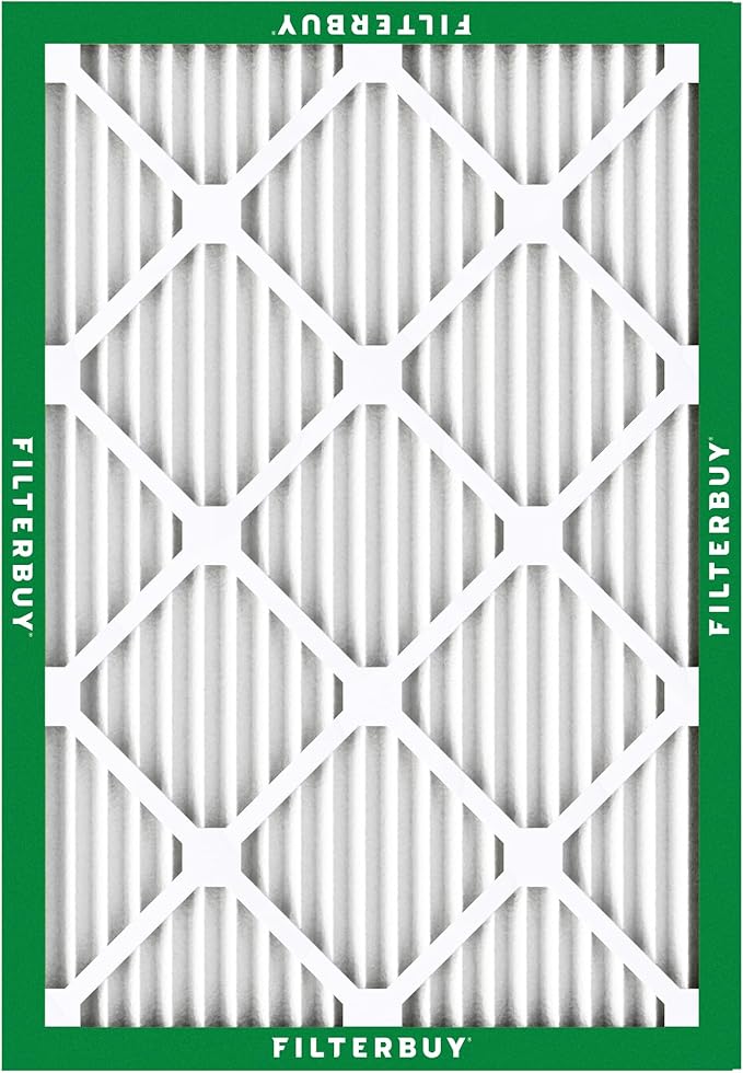 Filterbuy 28x30x1 Air Filter MERV 8 Essential Dust & Allergy Defense (6-Pack), Electrostatic Pleated HVAC AC Furnace Filters Replacement, Made in USA (Actual Size: 27.75 x 29.75 x 0.75)