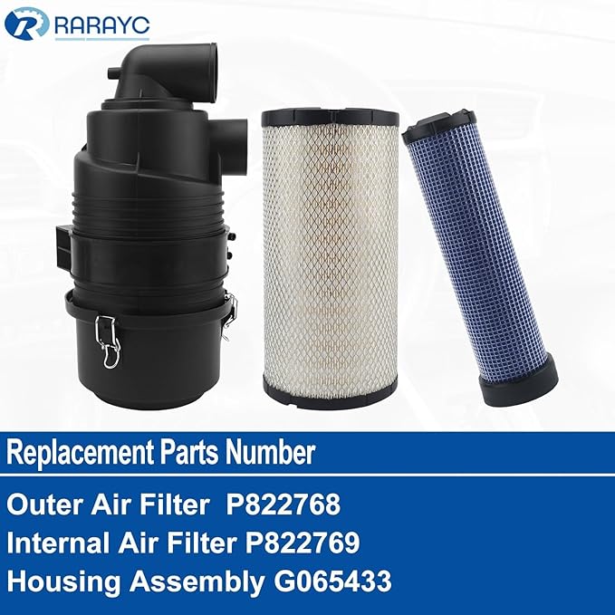 G057512 Air Cleaner Housing with P821575 & P822858 Filter Compatible with Donaldson FPG Replacement Part Number 4215896M91，03782600，23378，809218，809218B