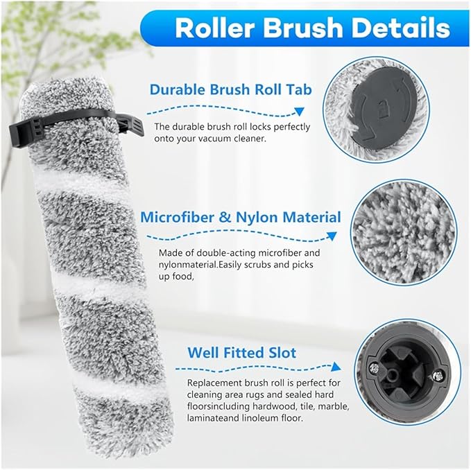 Replacement Parts ，Compatible For Bissell， 3930F 3933 V2 3999Z Floor Scrubber Roller Brush Filter Washing Vacuum Cleaner Parts(A)