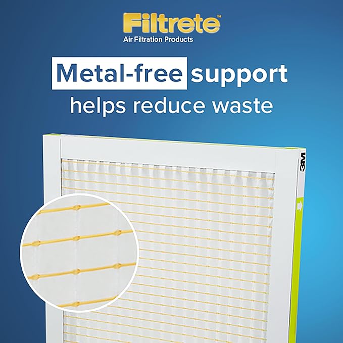 Filtrete 17x22x1 AC Furnace Air Filter, MPR 700, MERV 8, Tough on Pollen, Easy on Airflow, 3-Month Pleated 1-Inch Electrostatic Air Cleaning Filter, 4-Pack (Actual Size 16.69 x 21.69 x 0.81 in)