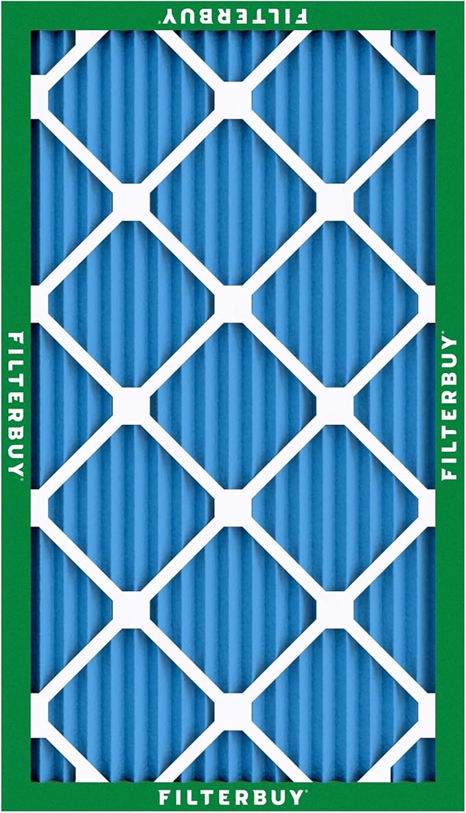 Filterbuy 15x30x1 Air Filter MERV 13 Optimal Smoke & Allergy Defense (6-Pack), Electrostatic Pleated HVAC AC Furnace Filters Replacement, Made in USA (Actual Size: 14.50 x 29.50 x 0.75)