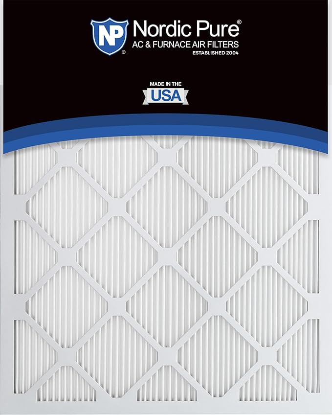 Nordic Pure 16x30x1 (Actual Size: 15 3/4 x 29 11/16 x 3/4) Tru Mini Pleat MERV 11 AC Furnace Air Filters – 2.5X More Media for Extended Durability & Superior Filtration - 2 Pack