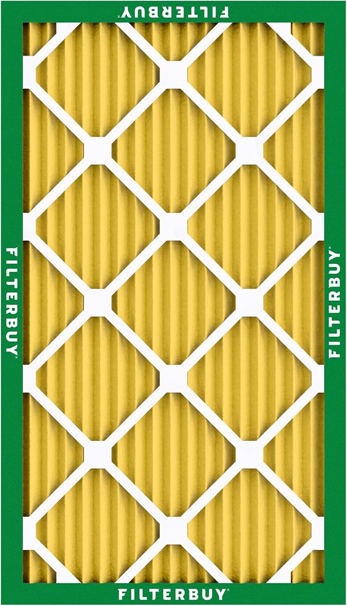 Filterbuy 10x20x1 Air Filter MERV 11 Superior Pet & Allergy Defense (4-Pack), Electrostatic Pleated HVAC AC Furnace Filters Replacement, Made in USA (Actual Size: 9.50 x 19.50 x 0.75)
