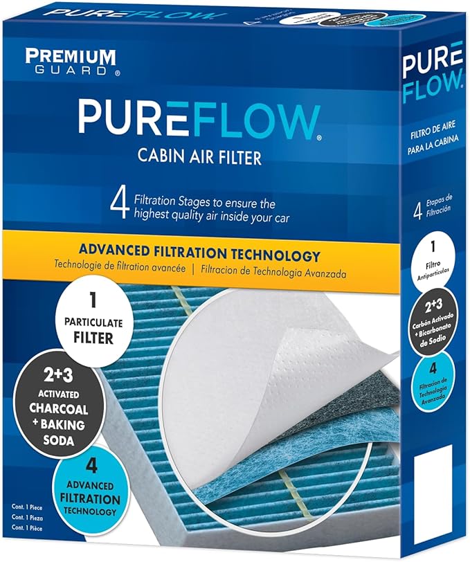 PureFlow Cabin Air Filter PC4255X | Fits 2017-2025 Porsche 911, 2020-2025 718 Cayman, 2019-2025 718 Boxster, 2020-2025 718 Spyder, 2012-2016 BMW 328i, Recirculation