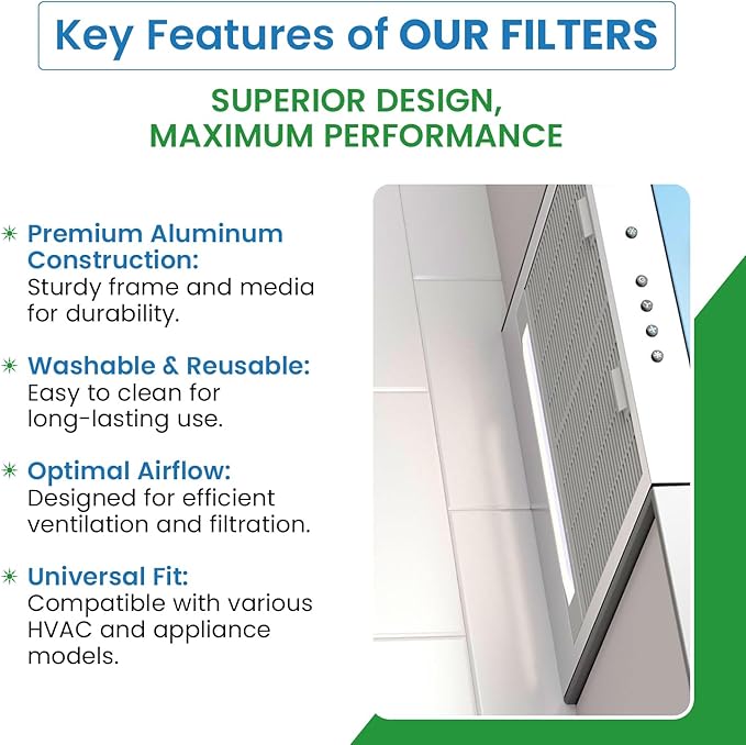 Filter Everything Washable Aluminum Air Filter – 12 x 36 x 1 – Permanent, Reusable HVAC Intake Filter – Heavy-Duty Expanded Aluminum Mesh – Pre-Filter for HEPA or Pleated Filters