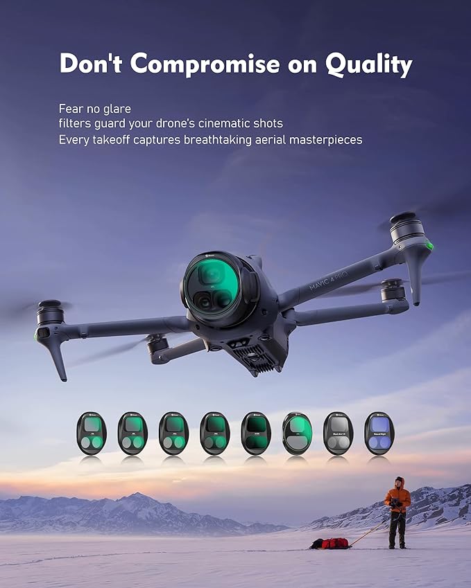 Light Pollution Filter for DJI Mavic 4 Pro, LPR Filter Reduces Urban Orange Glow, Enhances Night Sky Contrast for Astrophotography, Captures Clearer Stars & Nebulae