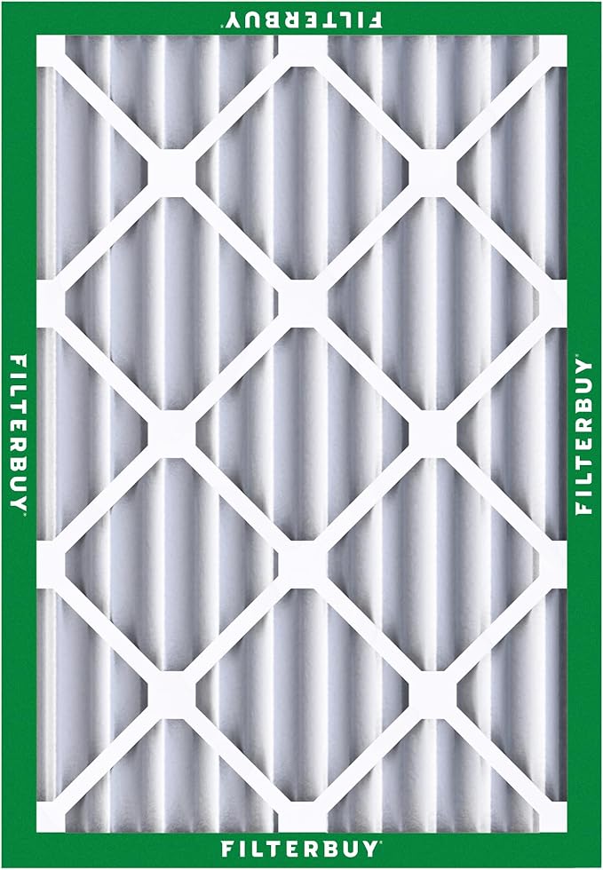Filterbuy 21.5x23.25x4 Air Filter MERV 8 Essential Dust & Allergy Defense (5-Pack), Electrostatic Pleated HVAC AC Furnace Filters Replacement, Made in USA (Actual Size: 21.50 x 23.25 x 3.63)
