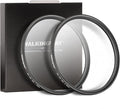 Walking Way 49MM Soft Focus Filter White Pro Mist Diffusion Filter Dreamy Fog Effect Circular Lens Filter Set Softening Diffuser for Digital DSLR Camera and Video 2pcs(Soft 1 and 2)